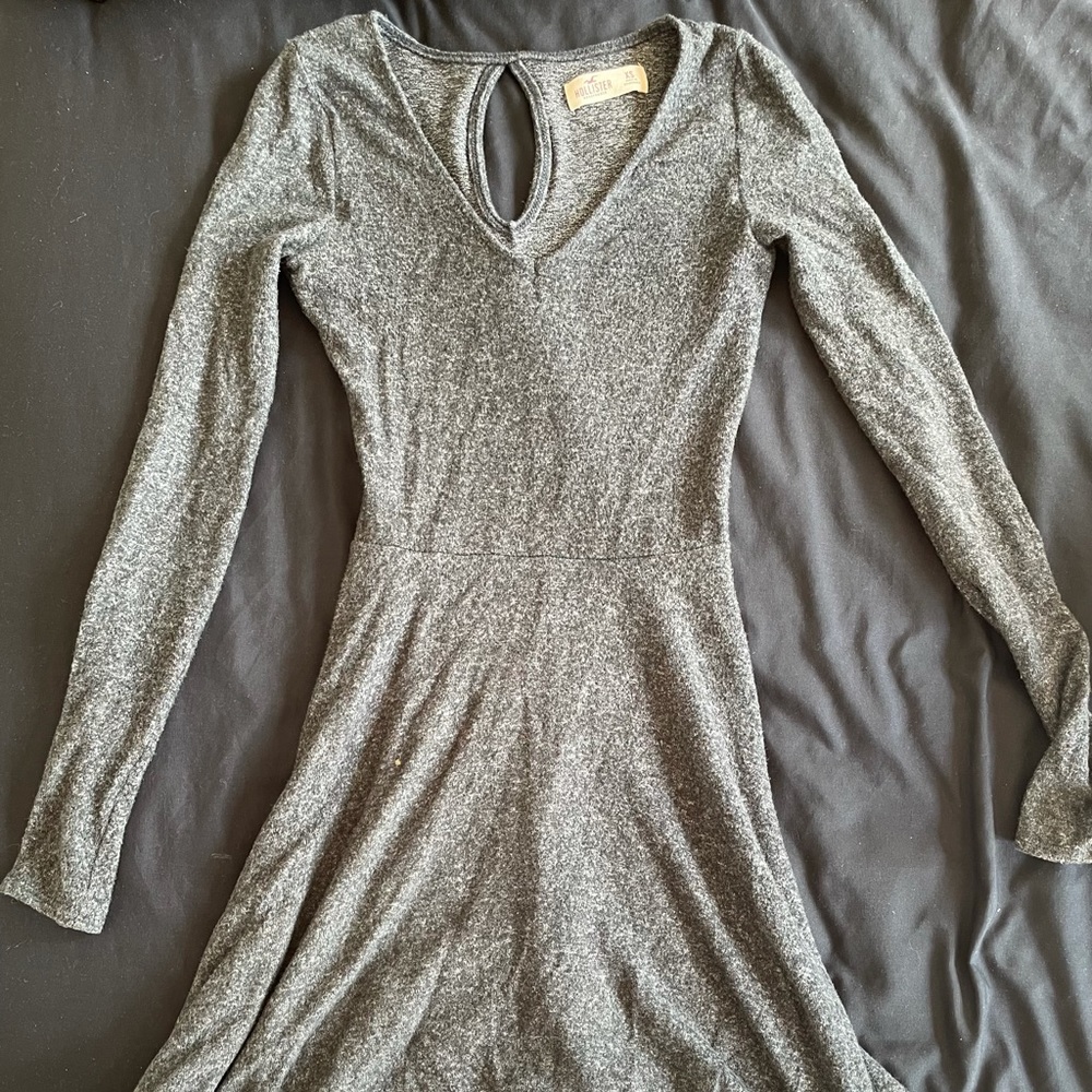 Gray Long Sleeve Hollister Dress